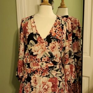 NWT WHBM 2-Piece Floral Wrap Dress